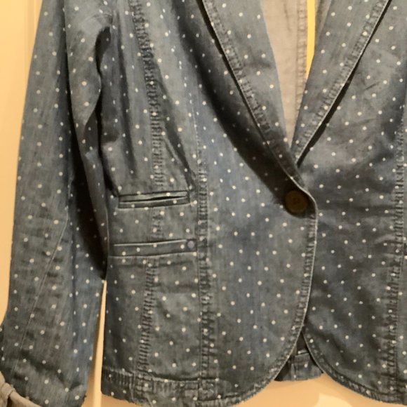 Caslon Chambray Jacket, blue, size small - Picture 6 of 6